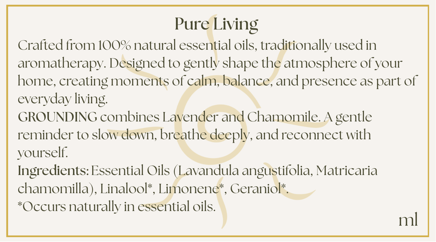 GROUNDING — Lavender · Chamomile