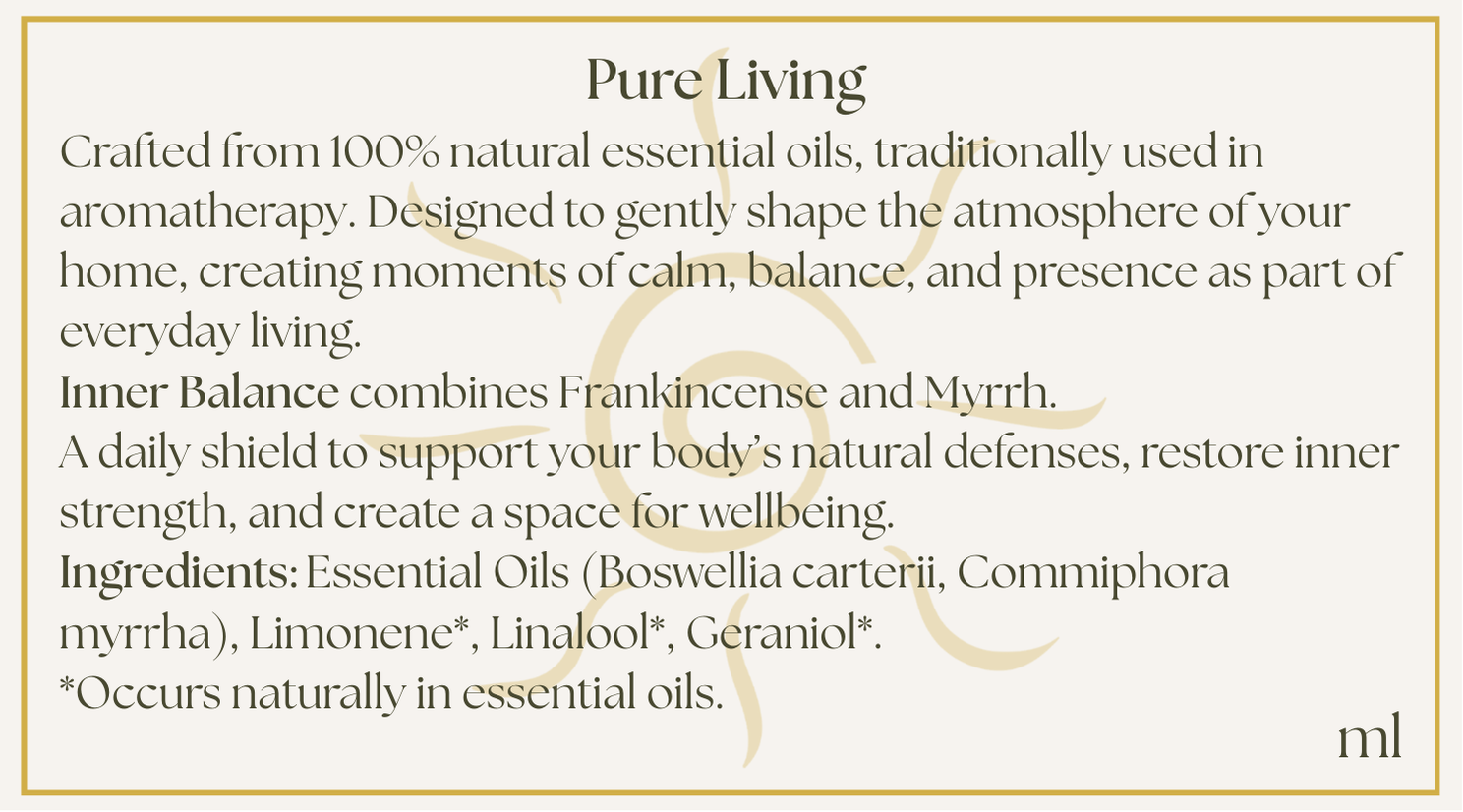 INNER BALANCE — Frankincense · Myrrh