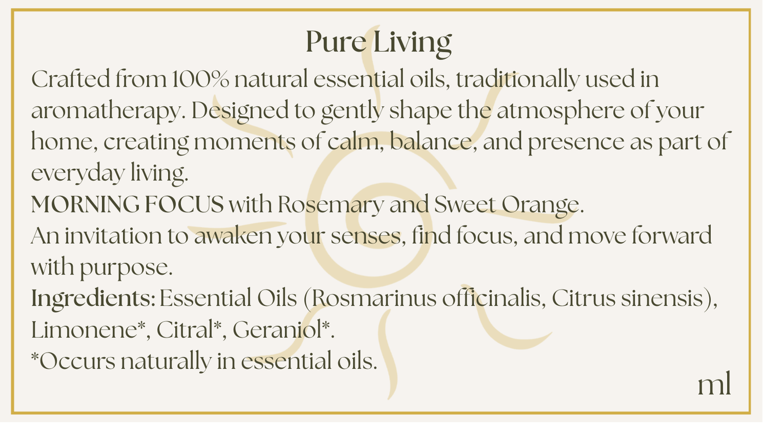 MORNING FOCUS — Sweet Orange · Rosemary