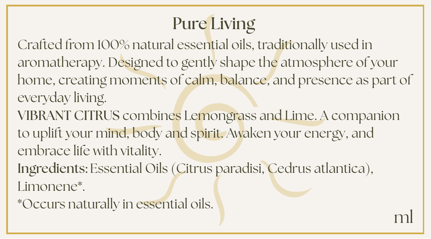 VIBRANT CITRUS — Lemongrass · Lime